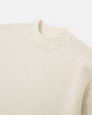 Pull en laine et cachemire ecru