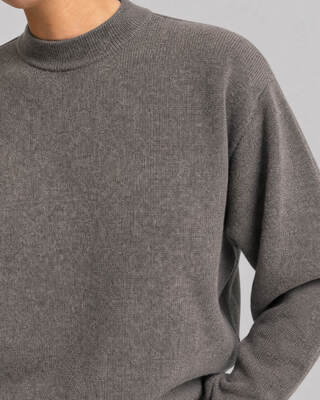 Pull en laine et cachemire marron