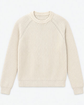 Pull en laine m&eacute;rinos &eacute;cru