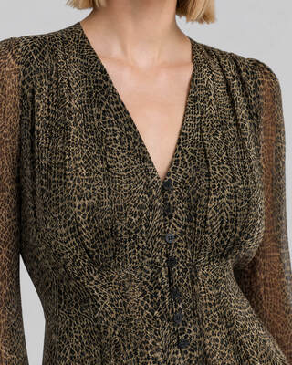 Robe courte imprim&eacute; l&eacute;opard