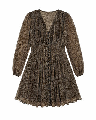 Robe courte imprim&eacute; l&eacute;opard