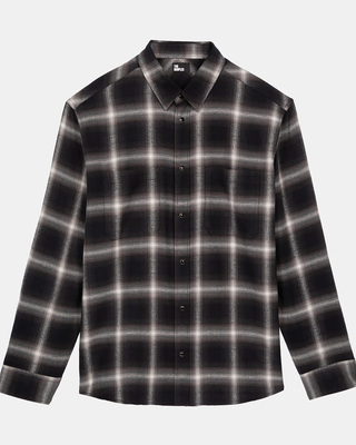 Chemise &agrave; carreaux noire