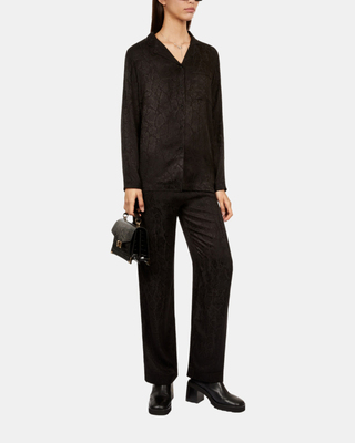 Sac Emily small effet crocodile en cuir noir