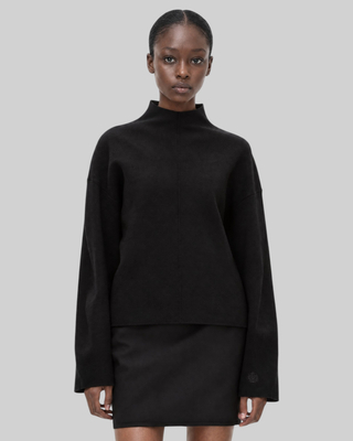 Pull col chemin&eacute;e noir