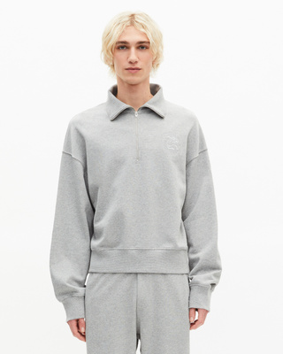 Sweatshirt col camionneur gris