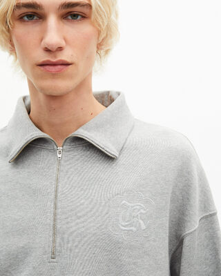 Sweatshirt col camionneur gris