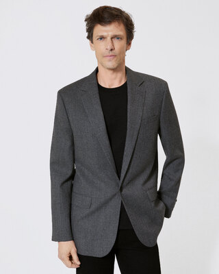 Veste en laine grise