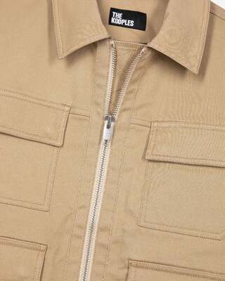 Blouson en coton beige