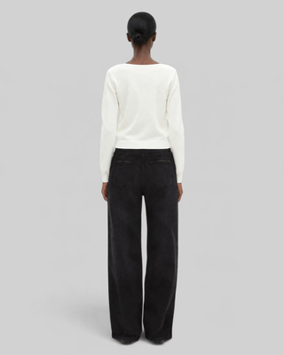Pull effet trompe l'&oelig;il avec dentelle ecru