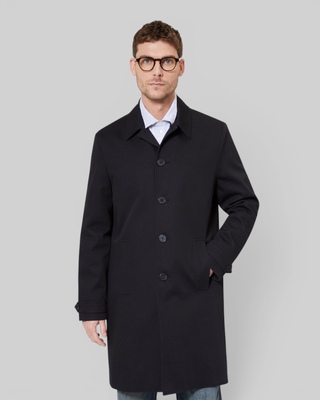 Trench simple boutonnage noir