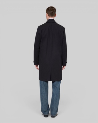 Trench simple boutonnage noir