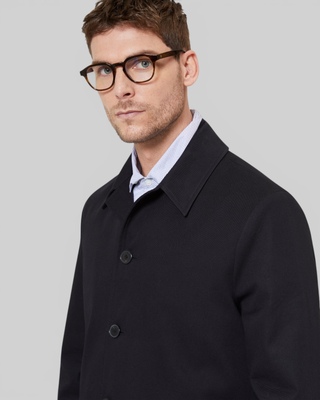 Trench simple boutonnage noir