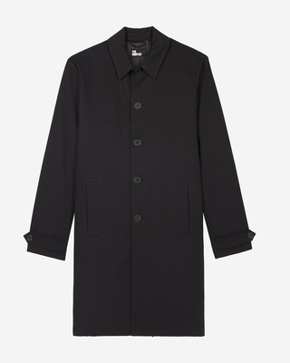 Trench simple boutonnage noir