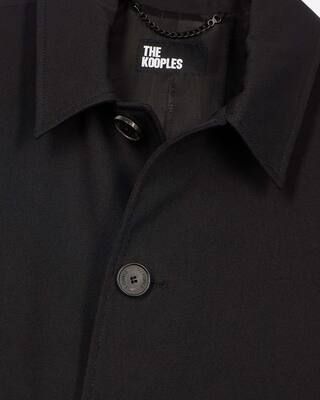 Trench simple boutonnage noir