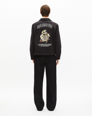 Blouson &agrave; broderie noir