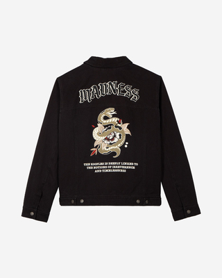 Blouson &agrave; broderie noir