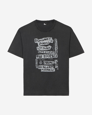 T-shirt avec s&eacute;rigraphie Romance Poems noir