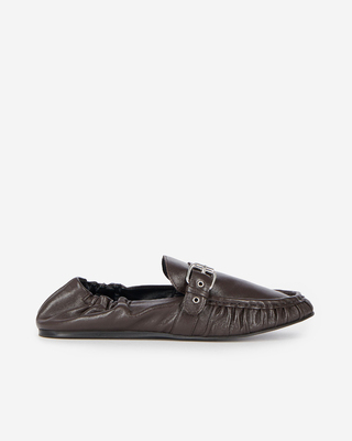 Mocassins en cuir marron