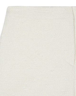 Short tailleur en tweed &eacute;cru