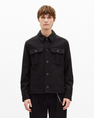 Blouson en laine gris
