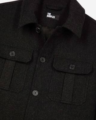 Blouson en laine gris