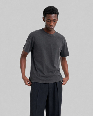 Black T-shirt with motorcycle screen print