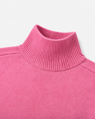 Pink Merino Wool High-Neck Sweater