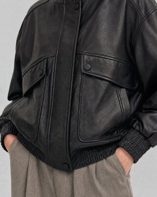 Burgundy leather jacket