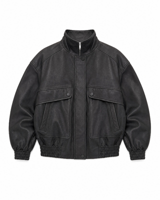 Burgundy leather jacket
