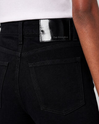 Black slim-fit jeans