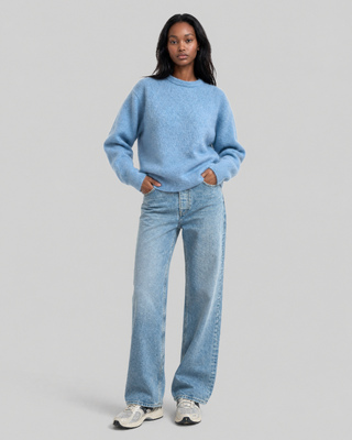 Blue Mohair-Blend Sweater
