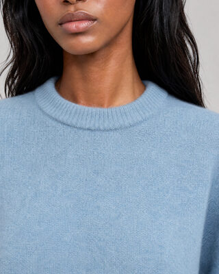 Blue Mohair-Blend Sweater