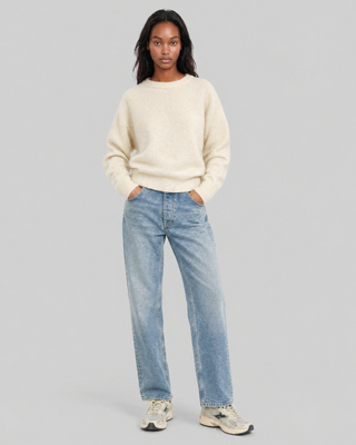 Ecru Mohair-Blend Sweater