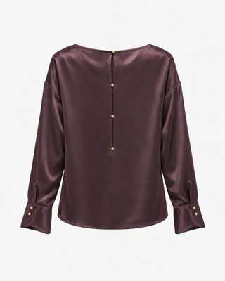 Brown satin top