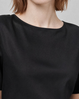 Black long satin dress