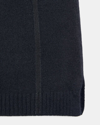 Short black cashmere sweater dress