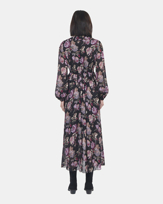 Long floral print dress