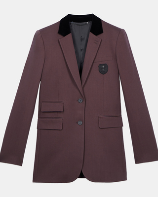 Brown wool suit jacket