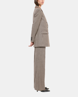 Vichy check suit jacket