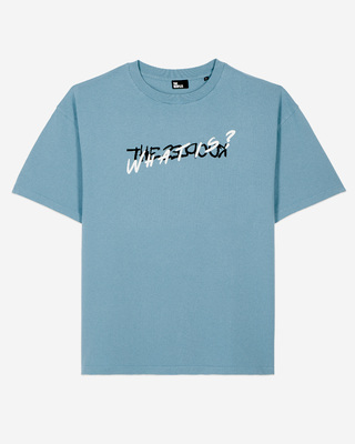Light blue What is Handwritten serigraphy t-shirt