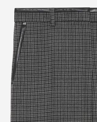 Black and grey straight-leg tailored pants