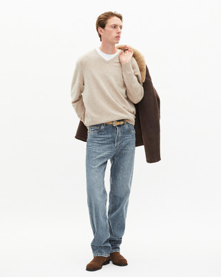 Blue-grey straight jeans