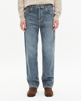 Blue-grey straight jeans