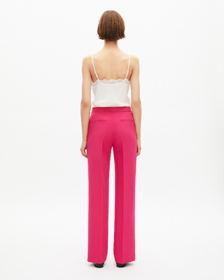 Pink crepe tailored pants