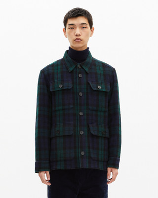 Dark green tartan overshirt