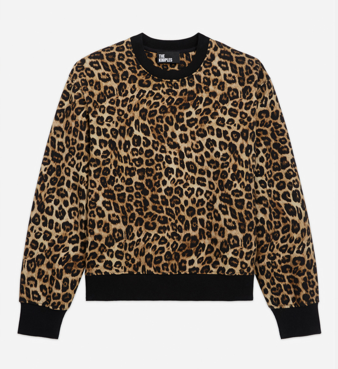 The Kooples Leopard-print Cotton-jersey Sweatshirt In Leo01