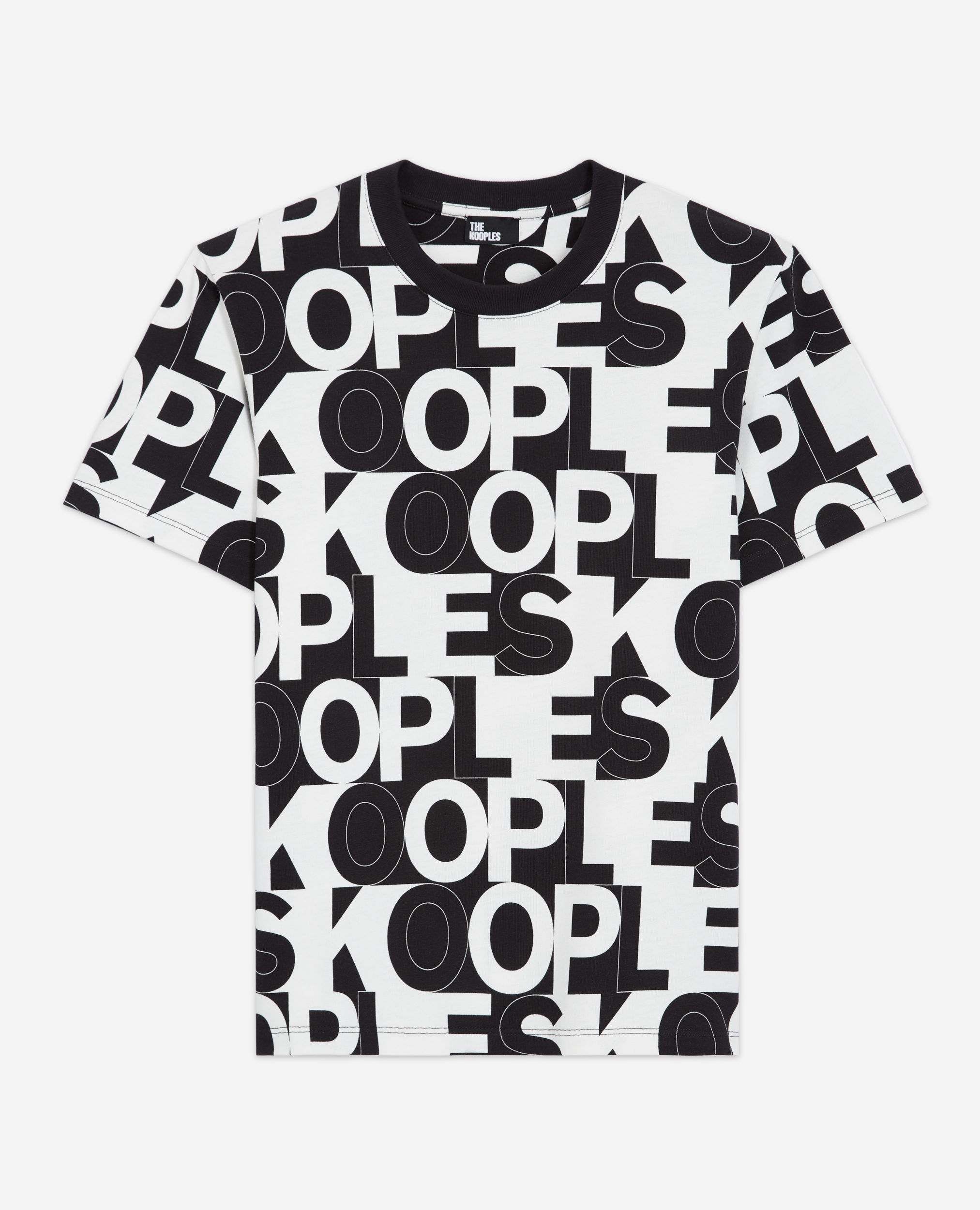 The Kooples Logo-print Cotton-jersey T-shirt In Black
