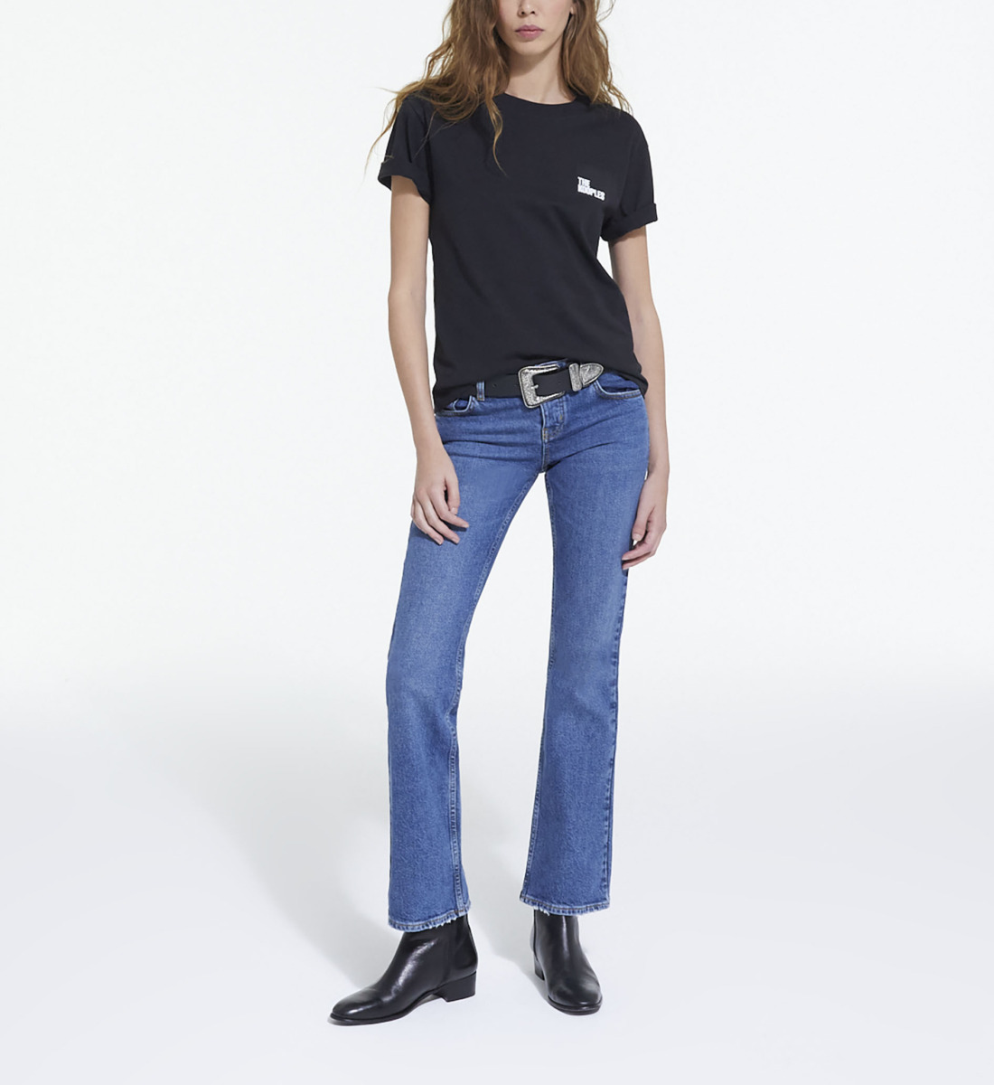 The Kooples Faded-wash Bootcut Mid-rise Stretch-denim Jeans In Blue6