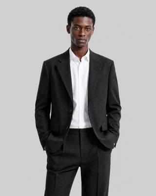 Black wool suit jacket