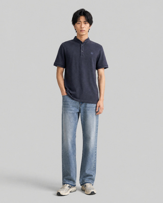 Navy Officer-Style Polo Shirt